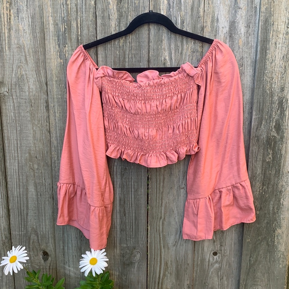 SHEIN | Bell Sleeved Crop Top